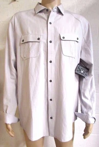 Spyder Men's Twist Long Sleeve Button Down Shirt Merino Wool Blend Cirrus XL NWT - Picture 1 of 4