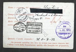 WWI Croce Rossa - Cartolina prigioniero di guerra - Alpino in Austria - 1918 #41 - Picture 1 of 2