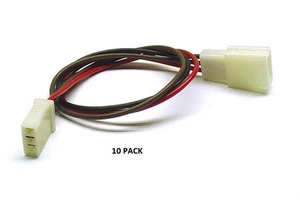 10 PACK 3 PIN SMALL PM Series Multi-Pin Connector - Color-Coded 18 AWG WireLoop - Picture 1 of 2