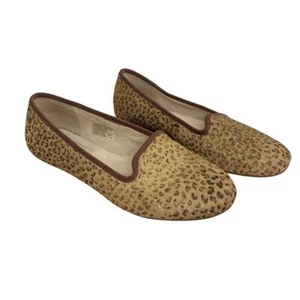 Ugg Alloway Metallic Leopard Calf Hair Moccasin Flat Shoe Size 6 - Picture 1 of 11