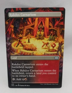 1x Rakdos Carnarium Double Masters 2022 Mtg Magic Card Dual Land 410 Borderless - Picture 1 of 2