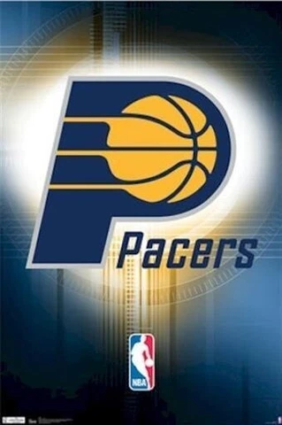INDIANA PACERS ~ SPOT LOGO 22x34 POSTER NBA Basketball National NEW/ROLLED! Cover