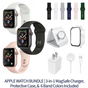 Apple Watch Series 4 40mm 44mm GPS + WIFI + LTE UNLOCKED - BUNDLE - WARRANTY - Picture 1 of 7