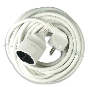 Verlängerungskabel weiß 3x 1,50 mm² 2, 3, 5, 10 Meter Winkel PVC Stromkabel - Bild 1 von 7