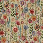 Tapestry Fabric Meadow Flower 140cm Woven Vibrant Curtain Upholstery Furnishing