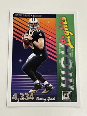 2018 Donruss Football Highlights - Drew Brees - New Orleans Saints - Image 1 of 2