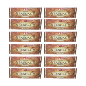Hem Soham Sandal Dhoop Sticks – 20g x 12 Pack | Natural Sandalwood Incense | - Picture 1 of 2