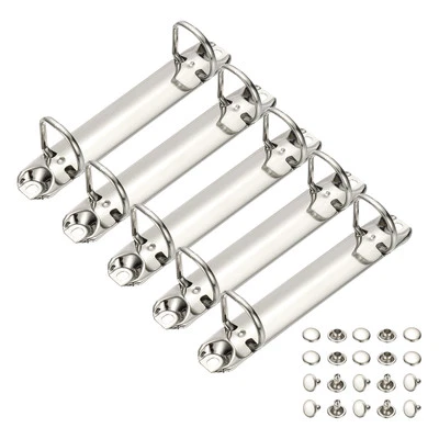 B7 2 Hole Ring Binder Mechanisms, 5 Set 0.79" D Ring Binder Planner, 20mm Silver - Image 1 of 4