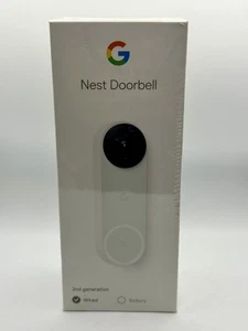 Timbre Google Nest 2da Generación Gen 720p Cableado GA02767-US Blanco/Nieve Sellado  - Imagen 1 de 5