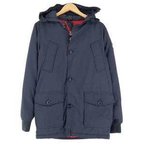 Superdry Resque Down Parka Jacket Blue Waterproof Men Cu3 Size XS - Picture 1 of 9