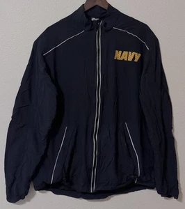 Giacca da corsa US Navy jogging allenamento fisico riflettente media lunga - Foto 1 di 8