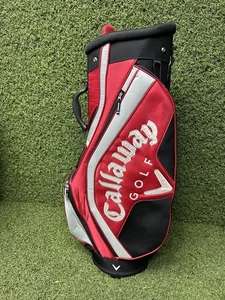 Callaway Solaire Golf Bag 6 Way Cart Red Silver Black W/Raincover Excellent Cond - Picture 1 of 5