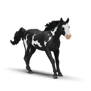Schleich schwarz-weiß lackiertes Pferd Spielzeug Figur für fantasievolles Spielen - Bild 1 von 7