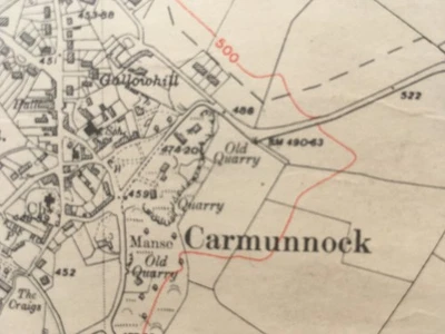 Prov. Edition Topo Map of Carmunnock Quarter Sheet Lanarkshire X. SE. - Image 1 of 4