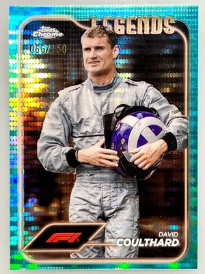 2024 Topps Chrome Fromula 1 F1 David Coulthard  Aqua Sonar /150 Legends #196 - Image 1 of 2