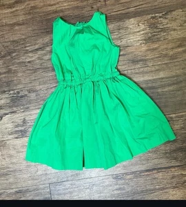 Jacadi Emerald Green Summer Twirl A Line Sleeveles Dress 6 116cm - Picture 1 of 4