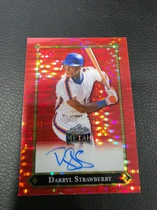 2025 Leaf Metal Baseball Darryl Strawberry Red Pulsar Auto 3/5 - Bild 1 von 2