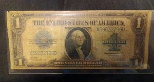 1923 *ONE SILVER DOLLAR* HORSE BLANKET SILVER CERTIFICATE LARGE SIZE USA NOTE - Picture 1 of 2