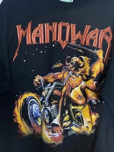 Camiseta Manowar Heavy Metal Band Años 90 Diseño Raro Camiseta Negra S-5XL - Imagen 1 de 3