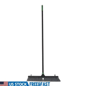 24 Inch Heavy Duty Push Broom W/ Stiff Bristles Indoor Outdoor Cleaning New - Bild 1 von 9