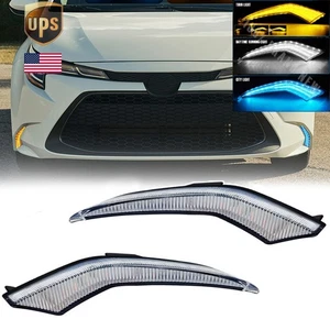 LED Daytime Running Fog Lights DRL For 2020-2024 Toyota Corolla L LE XLE RH & LH - Picture 1 of 14