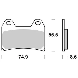 Pastillas De Freno ANT SBS 706 HS Benelli TNT 899 2007 2011 - Imagen 1 de 4