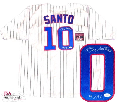 💥Ron Santo💥 Chicago Cubs Signed Jersey Autograph HOF inscribed 9x All Star—JSA - Image 1 of 4