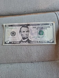 Birthday Note,  19560515, May 15th,  1956,$5.00 Note, 2021 Series - Picture 1 of 2