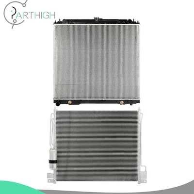 For 05-12 Nissan Frontier Pathfinder Xterra Car Radiator& AC Condenser Kit - Image 1 of 4