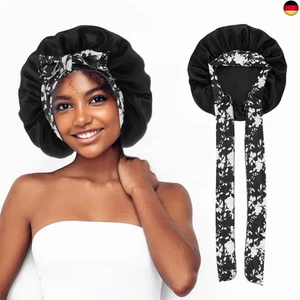 Ouligay Seidenhaube zum Schlafen Nacht Satin Haarhaube Schlafmütze Silk Bonnet  - Bild 1 von 7
