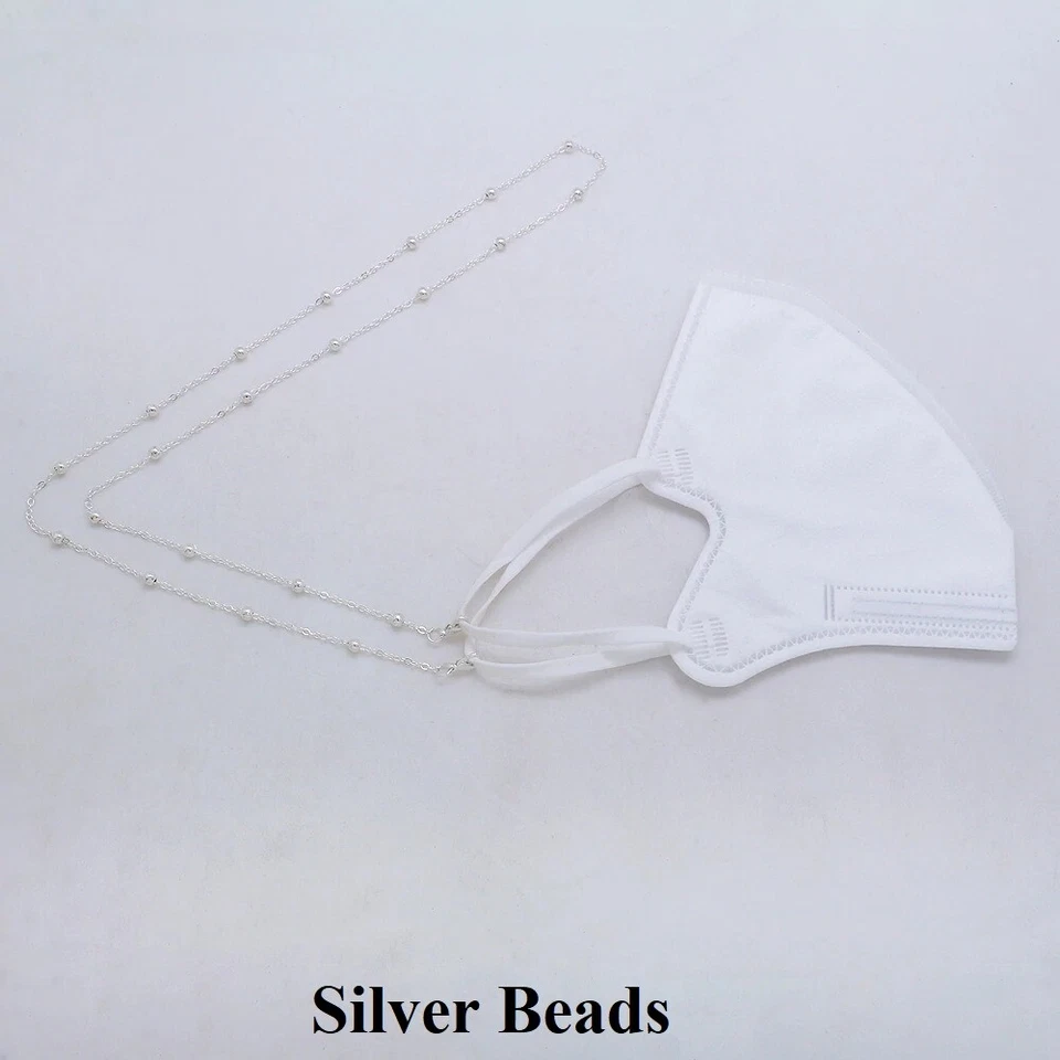 Soporte de máscara facial anti pérdida/cordón de máscara/correa de ahorro de oreja collar/hecho a mano real Foto 1 de 4