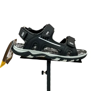 Khombu Youth Boy's Strappy Sandals Size 1 Black Sporty Style Adjustable Straps - Picture 1 of 15