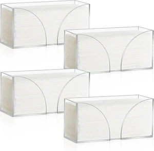 4Pack Clear Paper Towel Dispenser Countertop Acrylic Paper Towel Holder for Bath - Picture 1 of 7