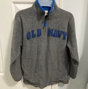 Old Navy Gray & Blue Youth Size Large Pullover Sweatshirt - Picture 1 of 4