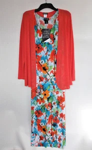 QVC DUO Attitudes by Renee Dress & a Kim & Co soft touch Cardigan/Jacket - Picture 1 of 6