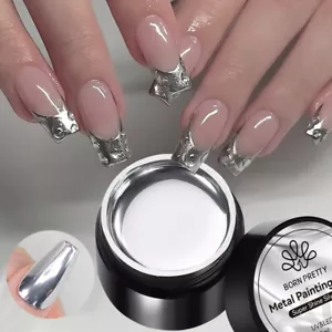 Esmalte de uñas gel de pintura metálica BORN PRETTY remojo espejo brillo gel UV - Imagen 1 de 22