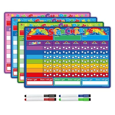 3-in-1 Reward Chart, Reusable Star Chart for Children's Behaviour or Kids Chores - Image 1 of 4