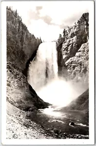 Postcard RPPC c1930s Wyoming Yellowstone Lower Falls From Below by Haynes - Picture 1 of 2