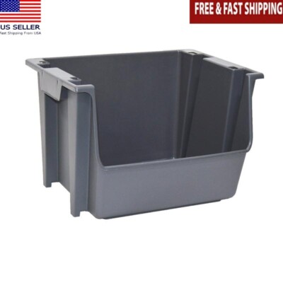 Large Stackable Plastic Nesting Storage Bins ...