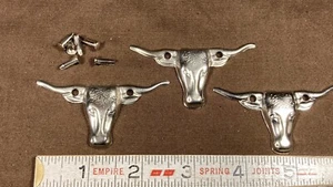 3 Vintage Cap Gun Original Concho Holster Parts Western Playset 50s 60s w Rivets - Picture 1 of 13