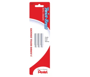 Pentel Twist-erase Refill Erasers, Qty 1, Pkg Of 3 - Picture 1 of 4