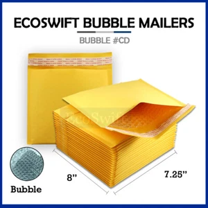 1 #CD 7,25 x 8 ECOSWIFT KRAFT LUFTPOLSTERVERSANDTASCHEN CD ROM UMSCHLÄGE - Bild 1 von 6