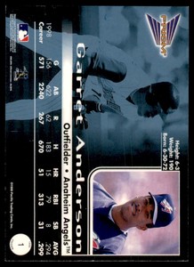 1998 PACIFIC GARRET ANDERSON ANAHEIM ANGELS #2