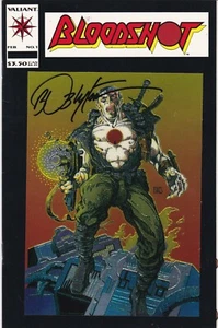 BLOODSHOT #1 SIGNED BY BOB LAYTON 1993 VALIANT COMICS VIN DIESEL MOVIE - Imagen 1 de 2