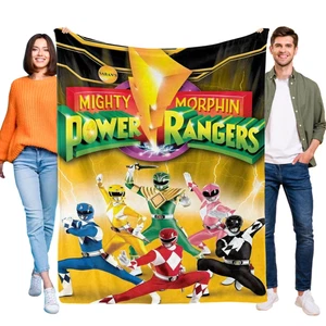 Blanket Throw for Mighty Morphin Power Rangers Kids Birthday Gifts Home Decor - Picture 1 of 7