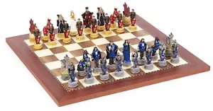 King Arthur Chessmen from the Orient & Champion Board from Spain Cambor Special - Picture 1 of 5