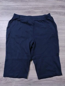 Pantalone Lands End Capri adulto grande 14-16 blu sportivo maglia fondo donna - Foto 1 di 9