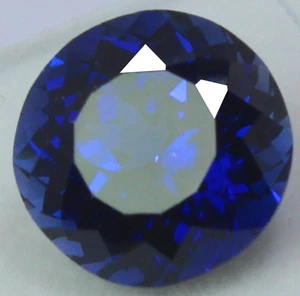 Piedra preciosa natural certificada de 5,00 quilates de zafiro azul de Sri Lanka 11x11 mm forma redonda - Imagen 1 de 6