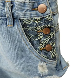 Cotton on 91 Shorts Overall Detail Fabric Pockets Light Wash Denim 2 - Picture 1 of 12
