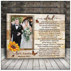 Father Of The Bride Gift Wedding Picture Personalized Canvas for Dad in Daughter